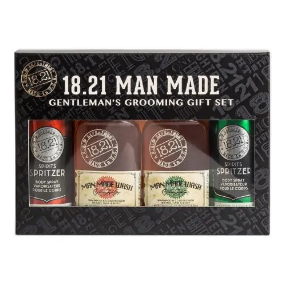 18.21 Man Made BHB Gift Set Sweet Tobacco & Spiced Vanilla GSWSSTSV Plaukų ir kūno priežiūros priemonių rinkinys vyrams