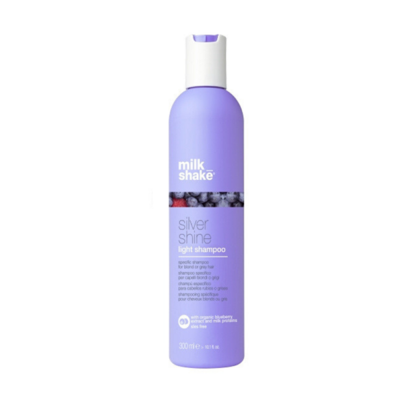 MILK_SHAKE SILVER SHINE LIGHT SHAMPOO šampūnas žiliems / šviesintiems plaukams 300 ml.