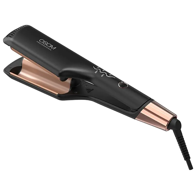 Plaukų formavimo žnyplės OSOM Professional Double Barrel Waver Iron OSOMP8702, plokštelės bangos diametras 25 mm - Image 2