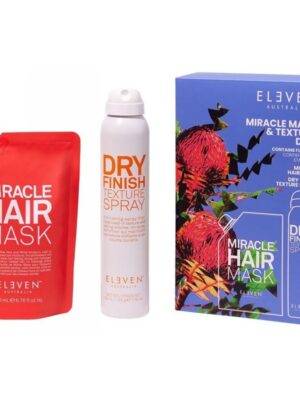 Plaukų priežiūros priemonių rinkinys ELEVEN Australia Mask & Texture Duo ELED124, rinkinį sudaro: kaukė plaukams 200 ml, plaukų formavimo priemonė 178 ml